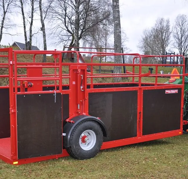 djurtransportvagn hydraulisk höj och sänkbar dalums mekaniska