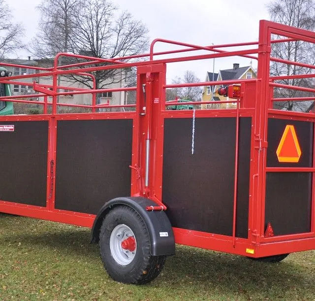 djurtransportvagn hydraulisk höj och sänkbar dalums mekaniska